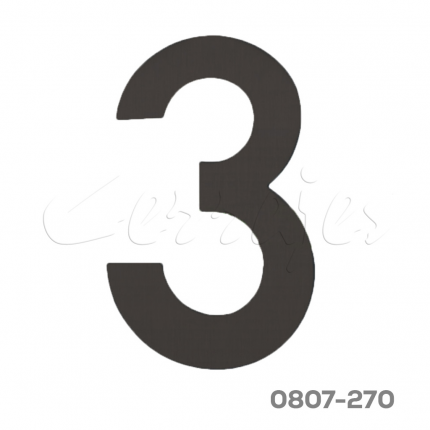 Numero 3 acero inoxidable de 200mm acabado negro mate