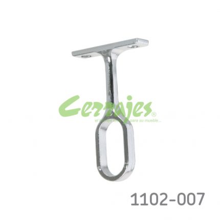 Brida central niquelada para tubo oval fijación a techo