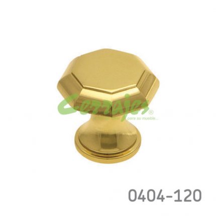 Botón Latón L=25 mm 2056 L15 Latón pulido Tornillo #8-32X1"