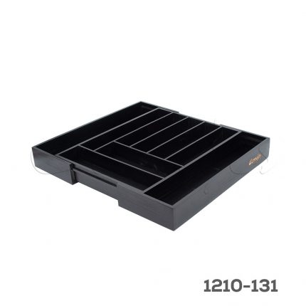 Organizador para cajón cubertero Cerrajes Bambú Negro 355 a 500mm x 445mm x 60mm