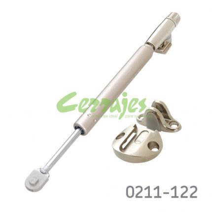 Pistón hacia abajo Italiana Ferramenta "Kraby" L=244mm beige con enganche y tornillos