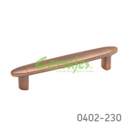 Jaladera Zamak cc 128 mm L=156 mm 4243 Z02 Bronce cobrizado Tornillo #8 - 32X1"