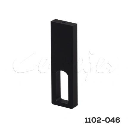 Soporte central negro para perfil rectangular de led Aluminio Anodizado negro mate