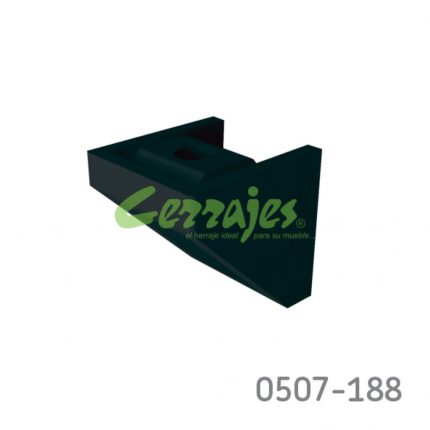 Escuadra de unión negra con cubierta