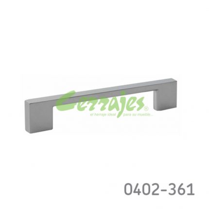 Jaladera Aluminio cc 128 mm L=161 mm 4356 A09 Cromo mate Tornillo M4x25mm