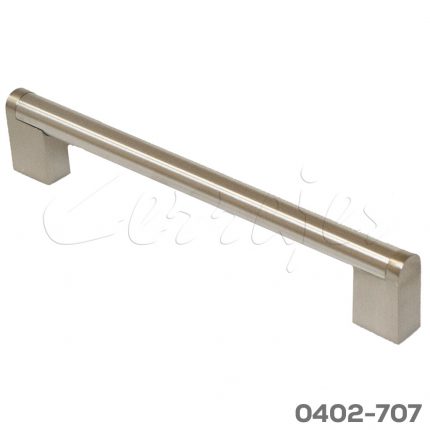 Jaladera hueca Aluminio  / Acero Inoxidable cc 192 mm L=205 mm 4184 I14 Cepillado Tornillo M4x25mm