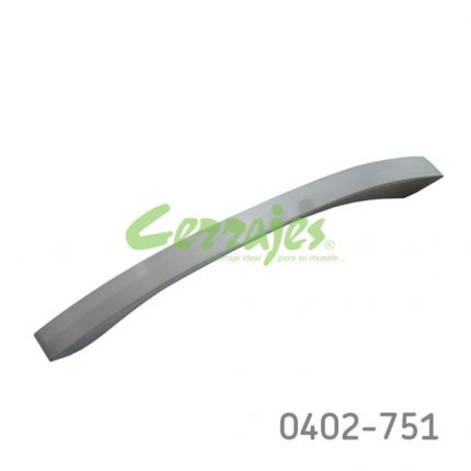 Jaladera Aluminio cc 160 mm L=205 mm 4554 A22 Niquel cepillado Tornillo M4x25mm