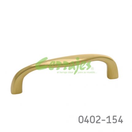 Jaladera Latón cc 96 mm L=106 mm 4140 L15 Latón pulido Tornillo #8 - 32X1"