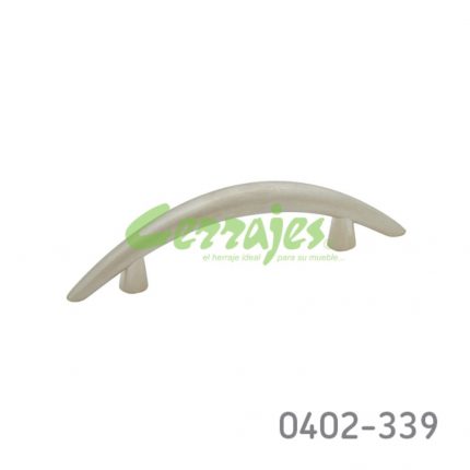 Jaladera Zamak cc 64 mm L=104 mm 4076 Z23 Niquel mate Tornillo M4x25mm