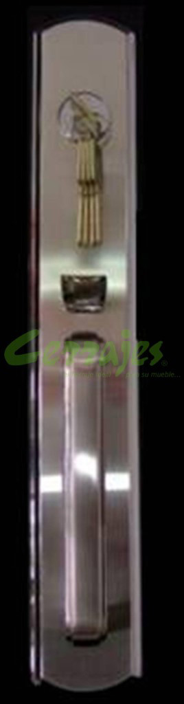 Cerr con  manija y cilindro mec b -niq cepillado sat