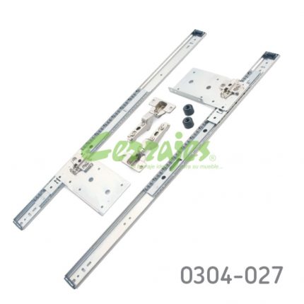 Corredera para puerta instalación lateral KV 8080P L=550mm Zincada Extensión total