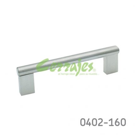 Jaladera Hierro (Acero) cc 128 mm L=148 mm 4166 H14 Niquel cepillado Tornillo #8 - 32x1 - 7/8"