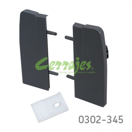 Soporte frontal plástico para cajón interno S Cerrajes "TrioMax T6" H=83mm gris