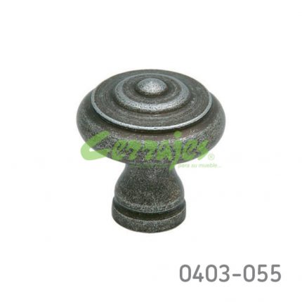 Botón Hierro (Acero) L=30 mm 3037 H32 Pewter negro Tornillo #8-32X1"