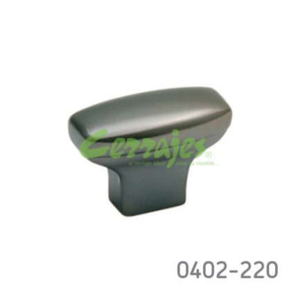 Botón Zamak L=37 mm 4239 Z37 Niquel negro mate Tornillo #8-32X1"