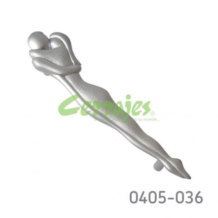 Jaladera kmaZamak cc 96 mm L=135 mm  niquel cepillado