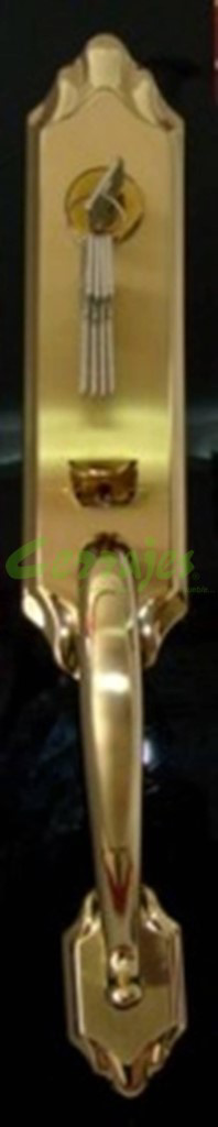 Cerradura con manija y cilindro mec b - dorado