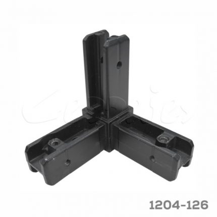 Unión 3 lados para nivelador Cerrajes "Sistema 20-20" Zamak Negro