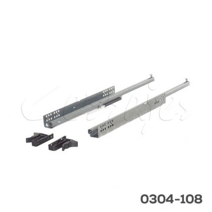 Corredera Okulta 450mm, cierre suave, extensión parcial con braket