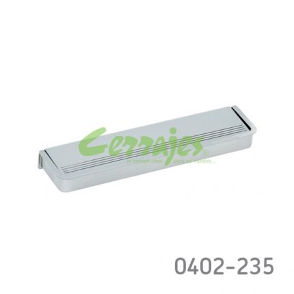 Jaladera de embutir Zamak cc 128 mm L=144 mm 4298 Z09 Cromo mate Tornillo #8 - 32X1"