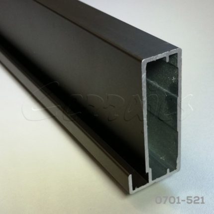 Perfil aluminio 4022 Champagne 45x20 mm para cristal L=3m E42