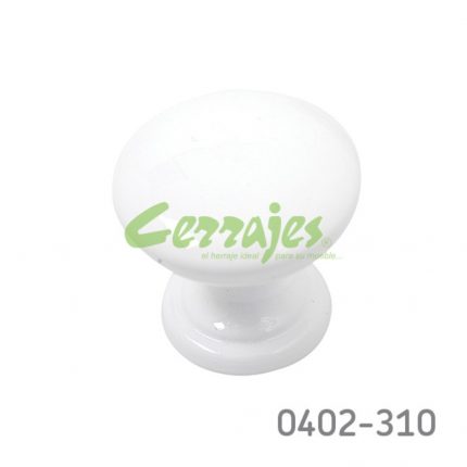 Botón Zamak Ø=24 mm 4004 Z78 Blanco Tornillo M4x25mm