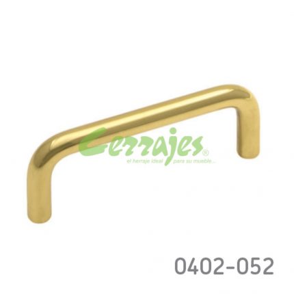 Jaladera Latón cc 76 mm L=83 mm 4020 L15 Latón pulido Tornillo #8 - 32X1"