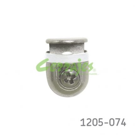 Ménsula p/entrepaño de cristal Italiana Ferramenta "Peki" Ø=5mm esp.4-10mm Zamak Niquelado Cap:20Kg