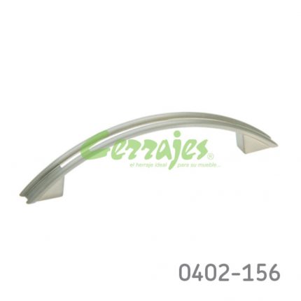 Jaladera Zamak cc 96 mm L=124 mm 4142 Z22 Niquel cepillado Tornillo #8 - 32X1"