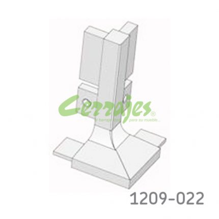 Esquina Externa Cerrajes "Gola" Anodizado Natural mate