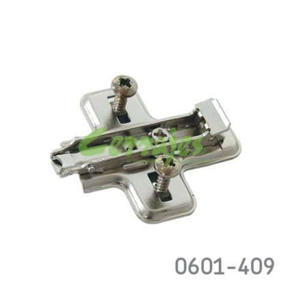 Base para bisagra Salice BAV4M09F "Domi" niquelada H=0mm enganche rápido Acero, enganche rápido