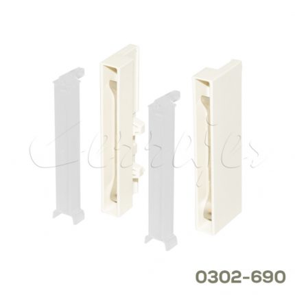 Adaptador para panel 8mm extensión lateral Cerrajes "Ritma Cube" blanca