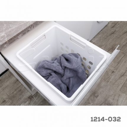 Cesto sencillo para ropa Cerrajes "Laundry-Basic-Frame" W=450mm Blanco 48L sin corredera
