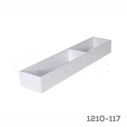 Organizador modular para cajón cubertero 2 secciones (1-CH 1-MD) Cerrajes Poliestireno blanco