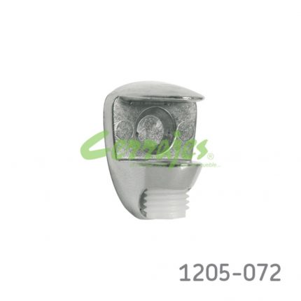 Ménsula p/entrepaño de cristal It.Ferramenta "Cobra" Ø=5mm espesor 5-6mm Zamak Niquelado Cap:20Kg