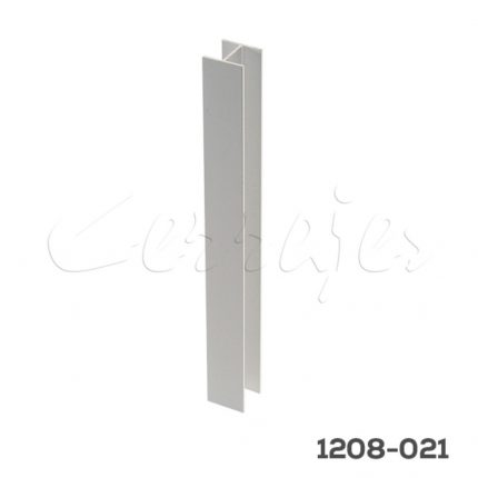 Conector lineal para zoclo aluminio 180° Cerrajes H=150mm Aluminio Anodizado mate