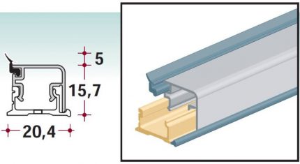 Alzatina aluminio 90° 3.90 m