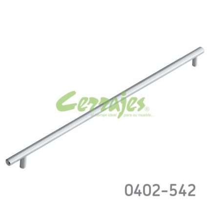 Jaladera barra Hierro (Acero) cc 448 mm L=508 mm 4047 H14 Niquel cepillado