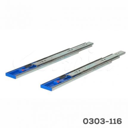 Corredera de baleros Cerrajes  L=350mm Zincada Extensión total Cierre suave