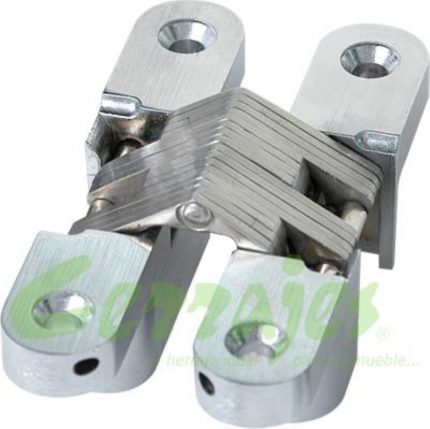 Bisagra para puerta Cerrajes "Oculta" 13x60mm Zamak con Acero inoxidable