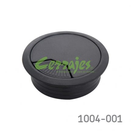 Pasacables redondo para cubierta de escritorio Cerrajes Ø=60mm Negro