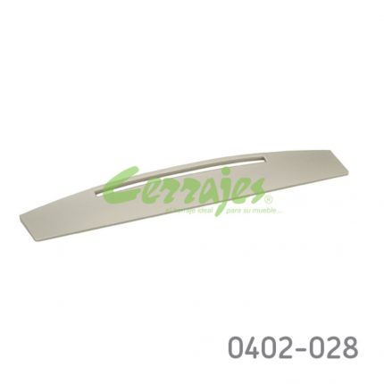 Jaladera Zamak cc 128 mm L=209 mm 4181 Z23 Niquel mate Tornillo M4x25mm