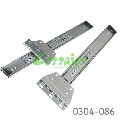Corredera superior para gaveta de madera 400mm zincado