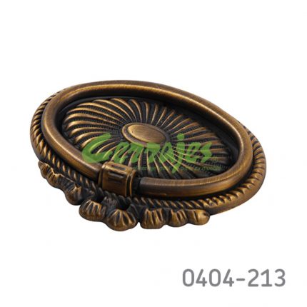 Jaladera de aro Zamak cc 32 mm L=71 mm 2083 Z17 Latón antiguo obscuro