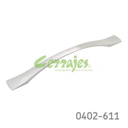 Jaladera Zamak cc 160 mm L=205 mm 4404 Z22 Niquel cepillado Tornillo M4x25mm