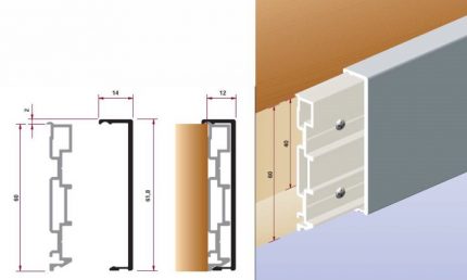 Bordo top para cubierta de cocina 4.10m