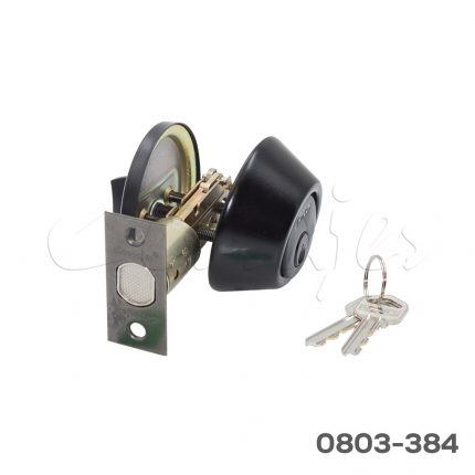 Cerrojo tubular llave/Mariposa Mod."Glan" con llaves estándar, Negro Mate