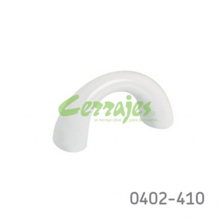 Jaladera Zamak cc 32 mm L=45 mm 4244 Z78 Blanco Tornillo M4x25mm