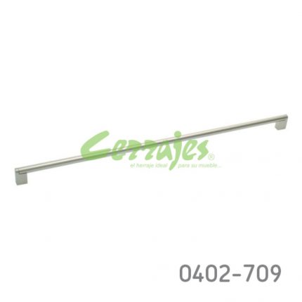 Jaladera hueca Aluminio  / Acero Inoxidable cc 409 mm L=422 mm 4186 I14 Cepillado Tornillo M4x25mm