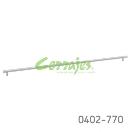 Jaladera barra hueca Acero Inoxidable cc 608 mm L=668 mm 4594 I14 cepillado Tornillo #8 - 32X1"